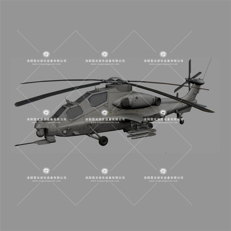 渠县武装直升机3D模型